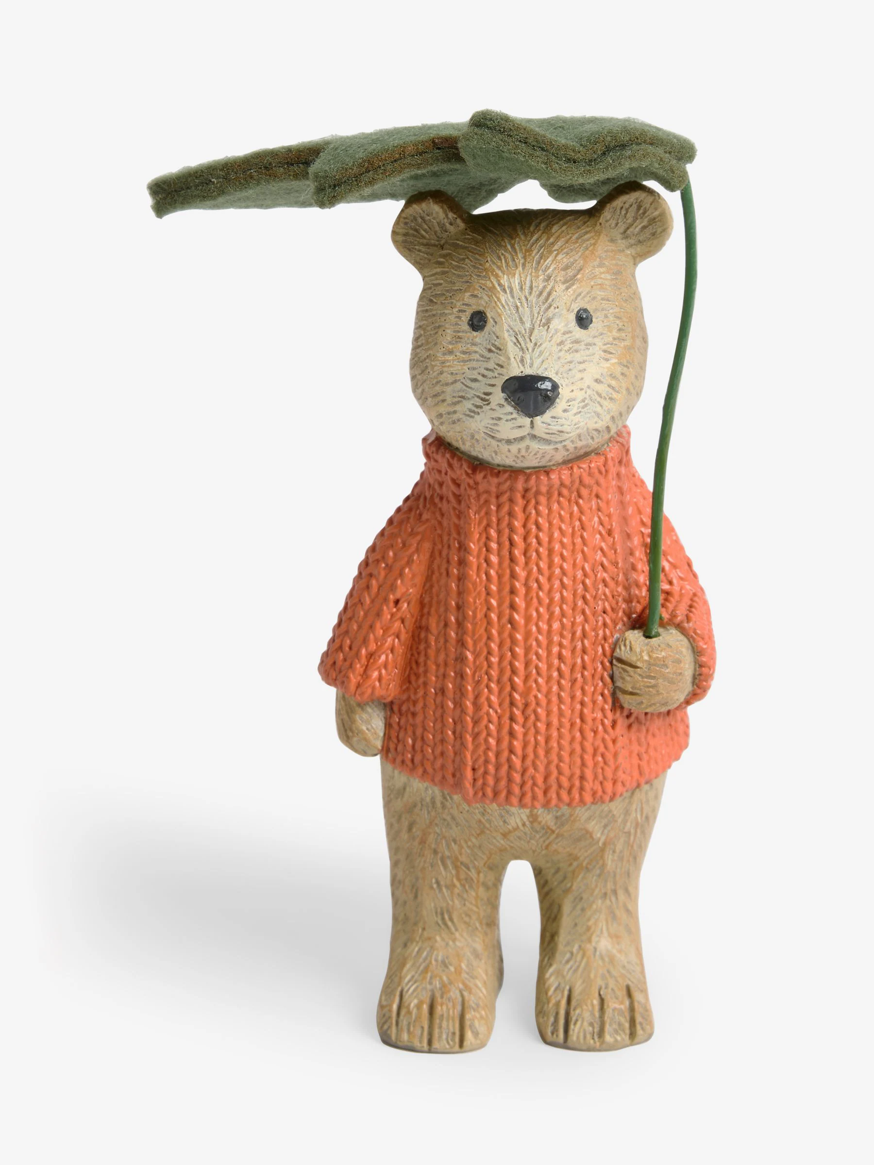 Bertie Bear onder herfstachtig vilten bladornament