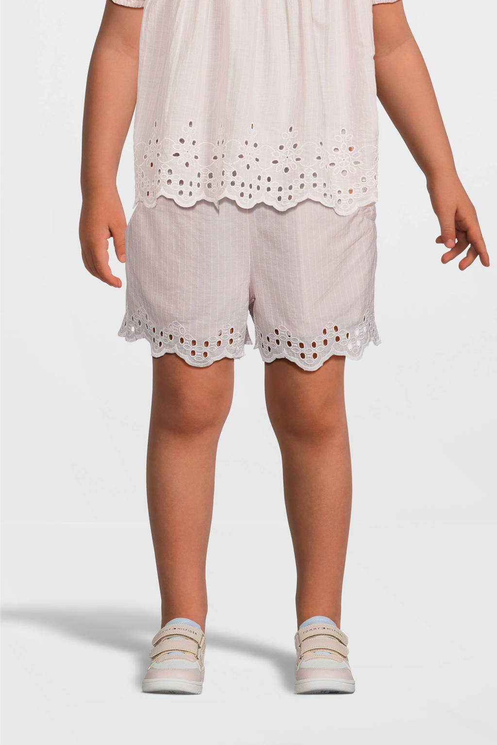 NAME IT gestreepte casual short NMFFESINNE roze