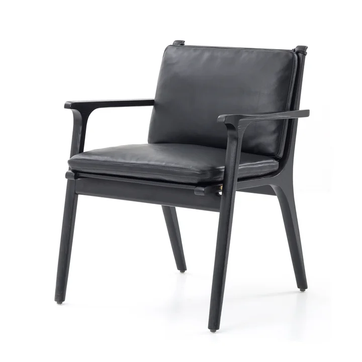 Stellar Works - Rén Dining Armchair, Eiche schwarz / schwarz