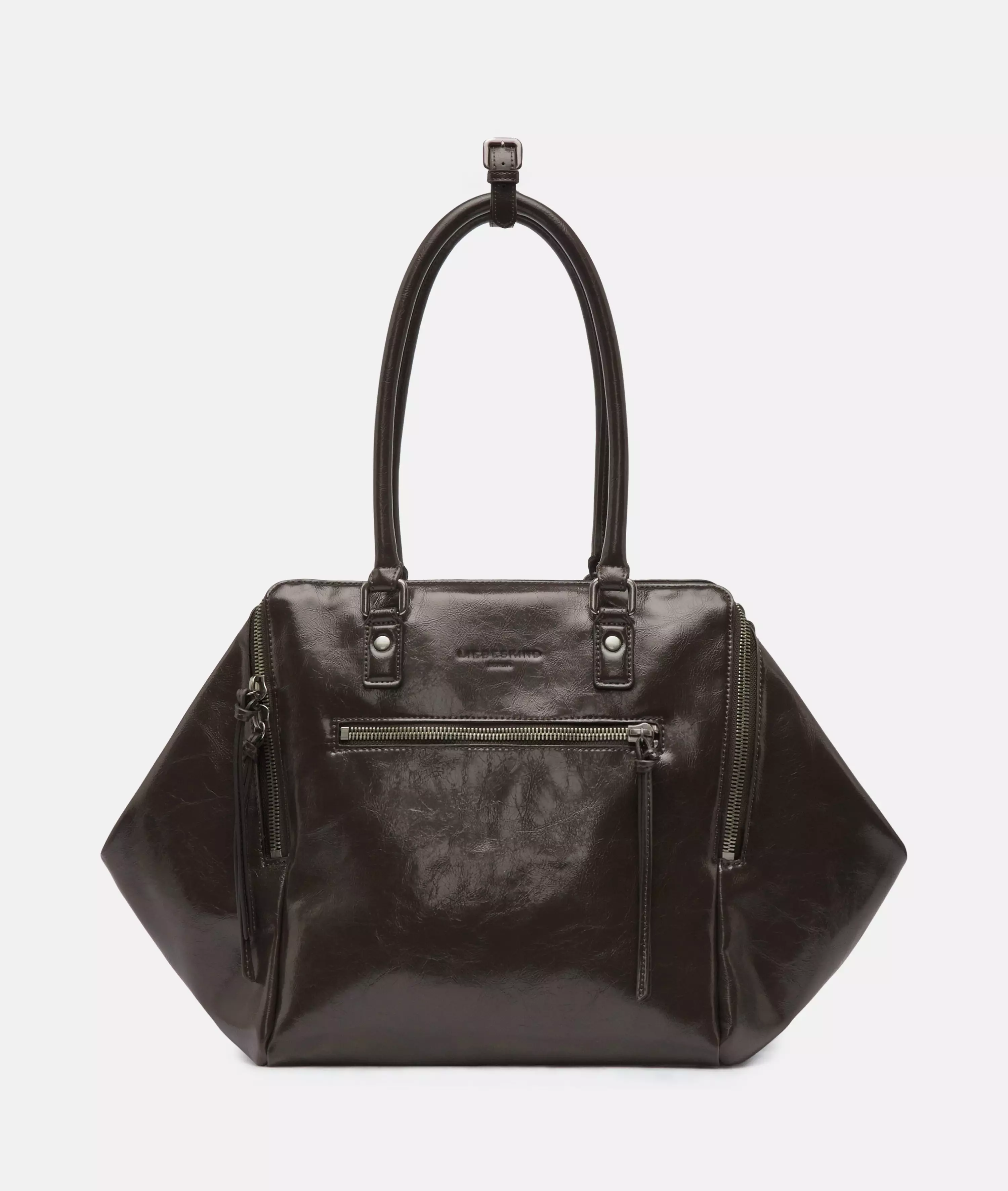 Archive Kayla Satchel L Spacious shoulder bag in patent leather look with glossy finish