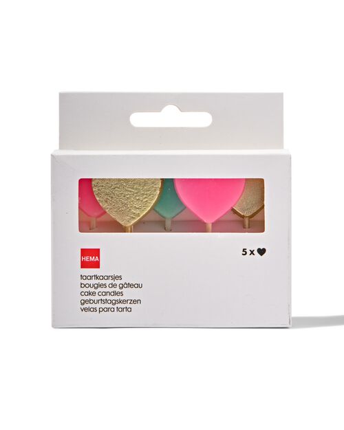 5 bougies d’anniversaire coeur
