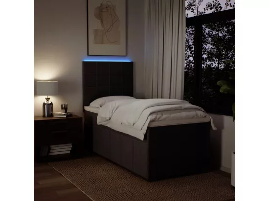 Sommier à lattes de lit avec matelas Marron foncé 80x200 cm