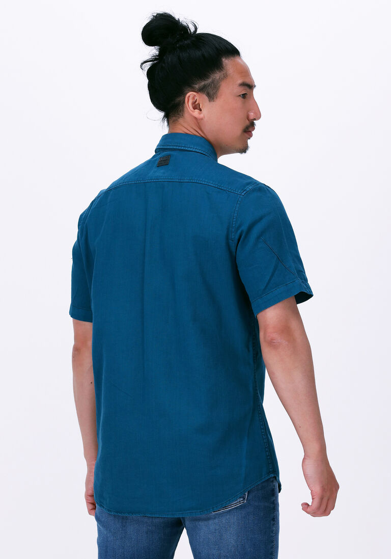 G-STAR RAW petrol g-star raw casual overhemd marine slim shirt s\s