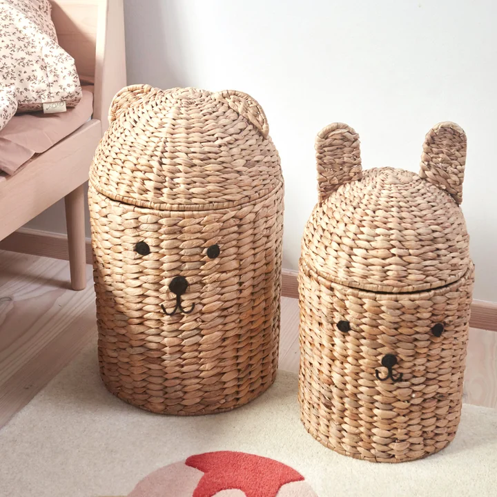 OYOY - Bär & Hase Aufbewahrungskorb, natur (2er-Set)