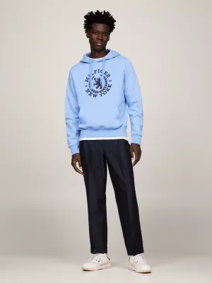 Moletom com capuz oversized com logo Crest
