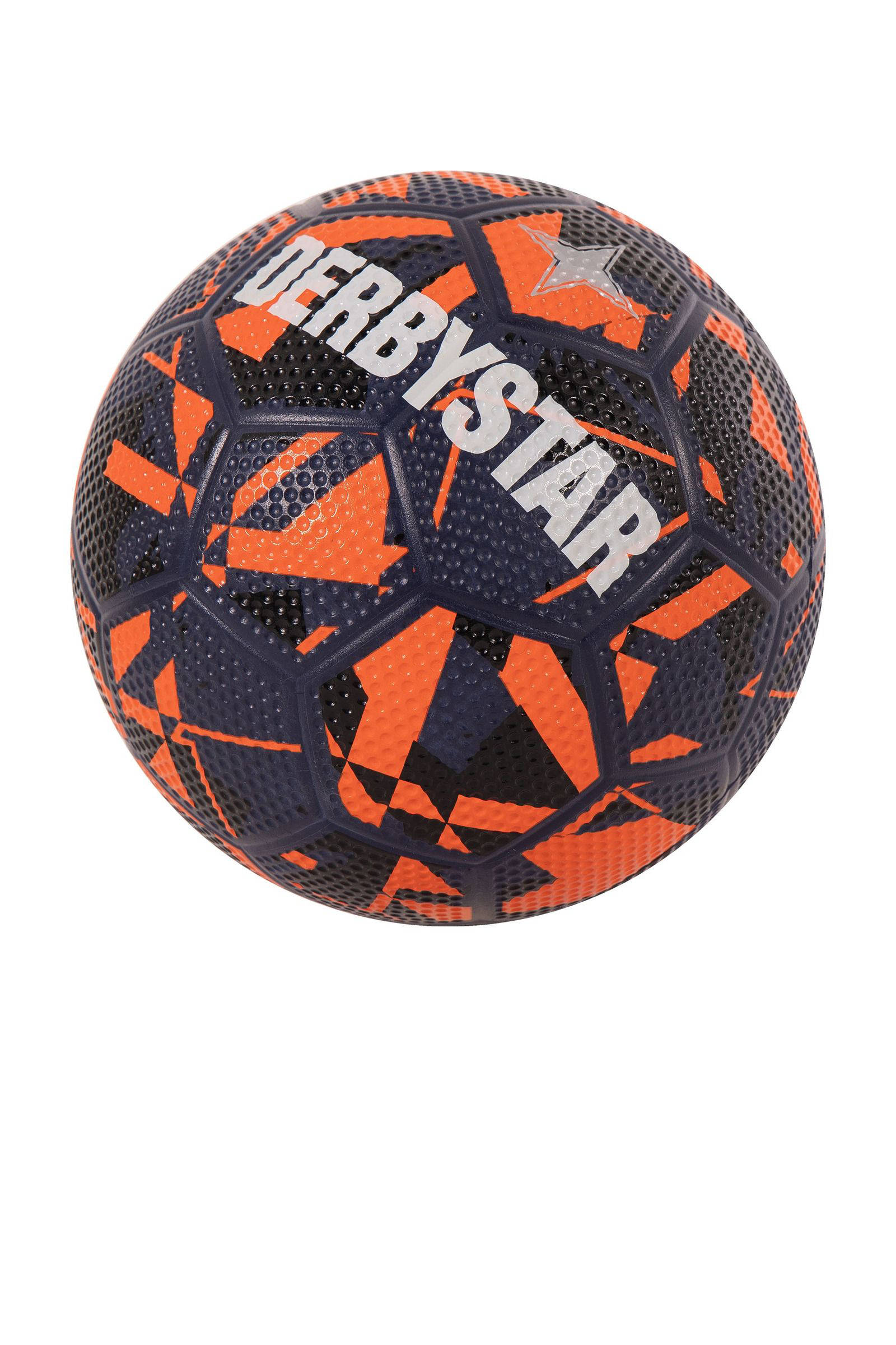 Derbystar voetbal donkerblauw/zwart/oranje maat 5
