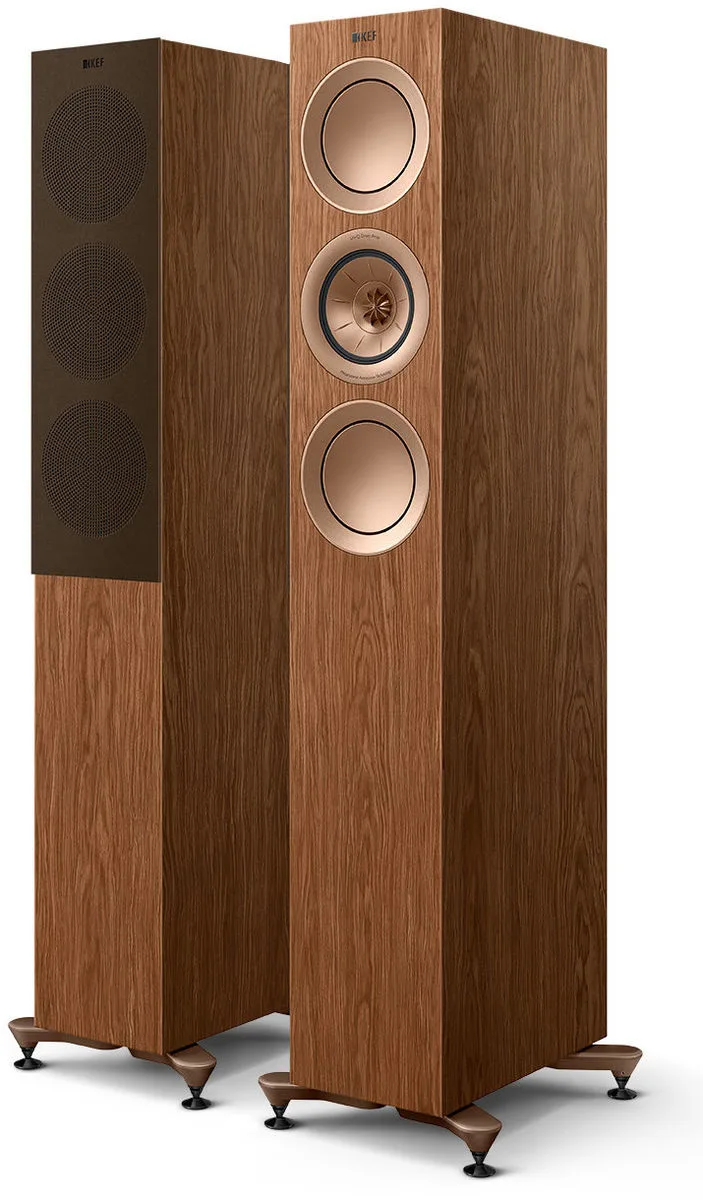 KEF R5 Meta Noyer Clair (la paire) Enceintes colonne