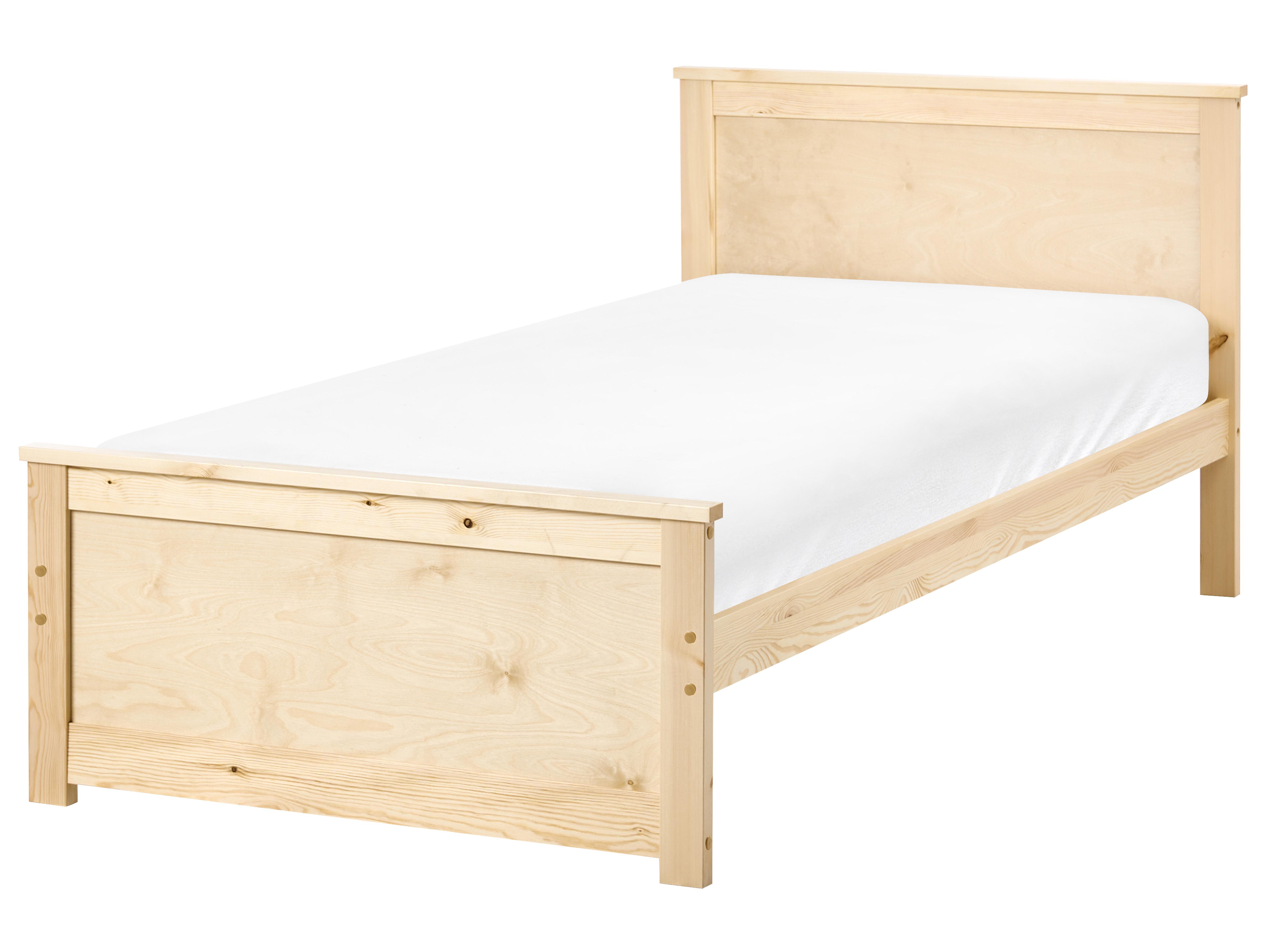 Bed Dennenhout DAUPHIN 90 x 200 cm Lichtbruin