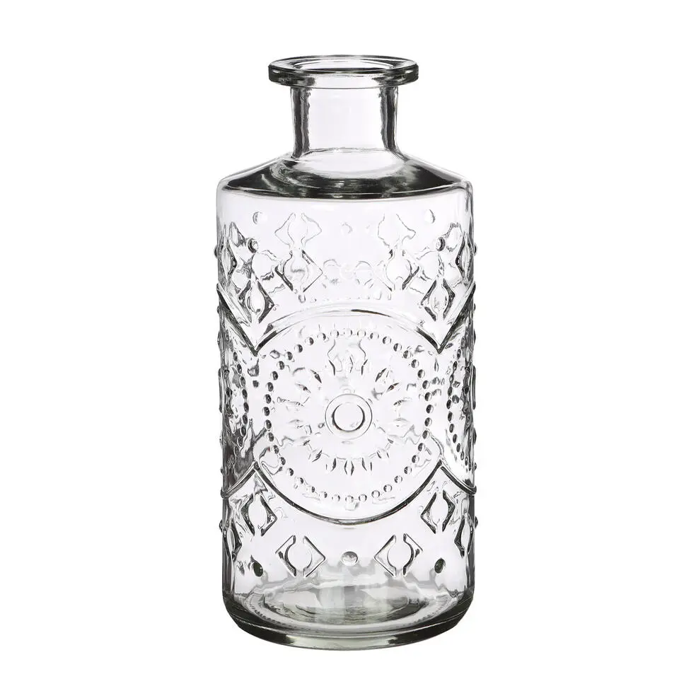Ideas4Seasons Flesvaas Berlin - glas - transparant - D9 x H21 cm