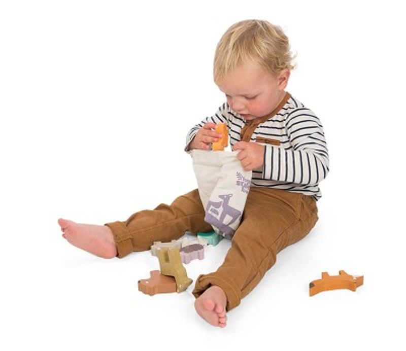 Le Toy Van Stableleke med Skogsdyr i tre