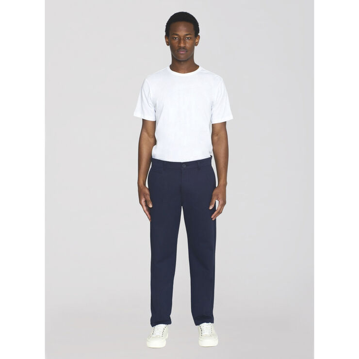 Knowledge Cotton Apparel CHUCK regular chino twill pants - GOTS/Vegan Blå