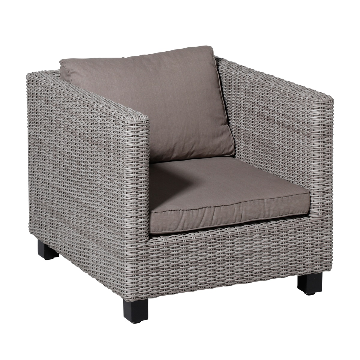 Madison Basic taupe Rugkussen - Set van 2