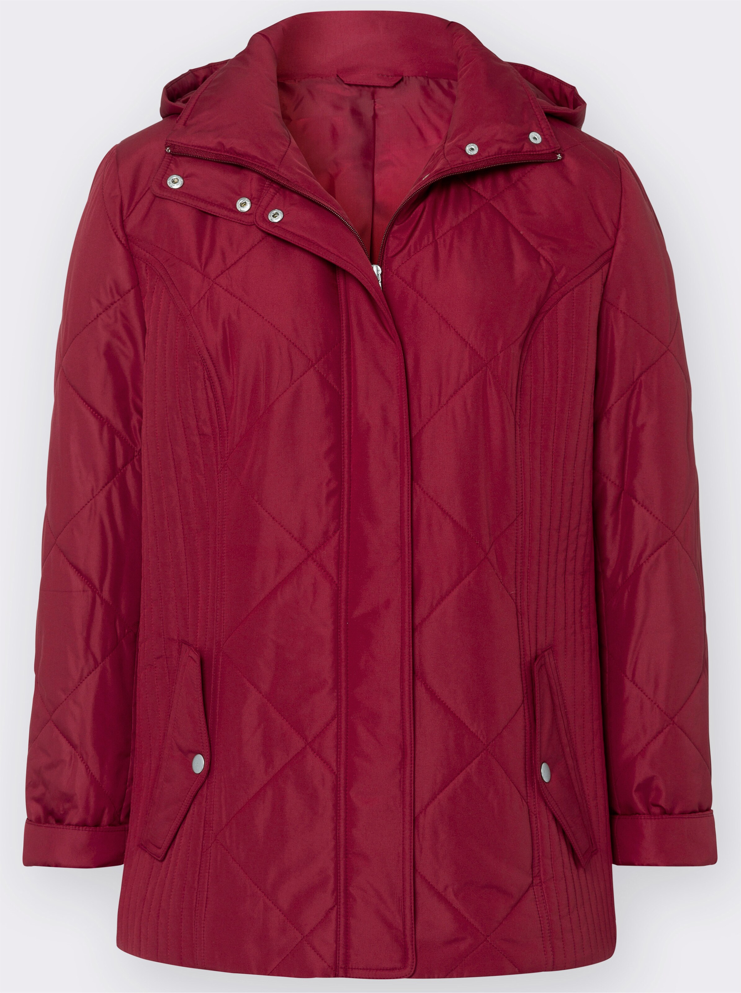 Jacke mit Rippbündchen als Windschutz