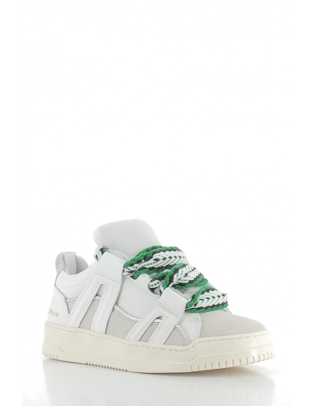 semerdjian Baskets De Ville Femme Inna Cuir Blanc/Vert