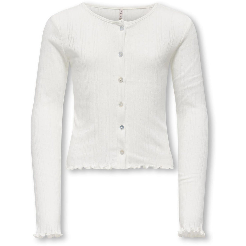 Køb kids ONLY Cloud Dancer Kogsalsa Life L/S Cardigan Jrs