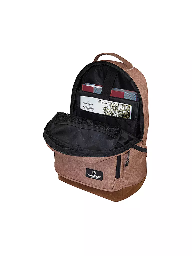 WALKER Schulrucksack Pure Eco Biscuit braun