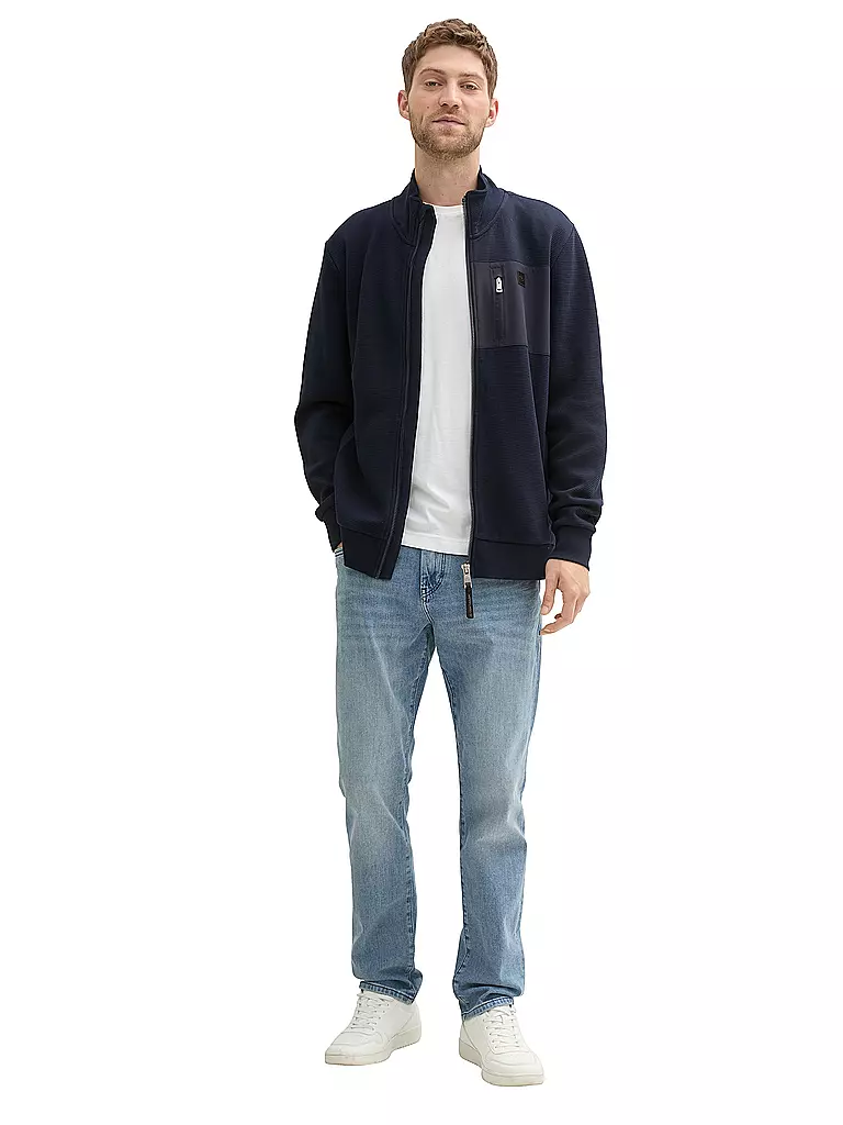 TOM TAILOR Sweatjacke dunkelblau