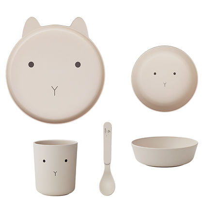 Liewood Geschirr-Set - Biokunststoff - 4 Teile - Brody - Rabbit