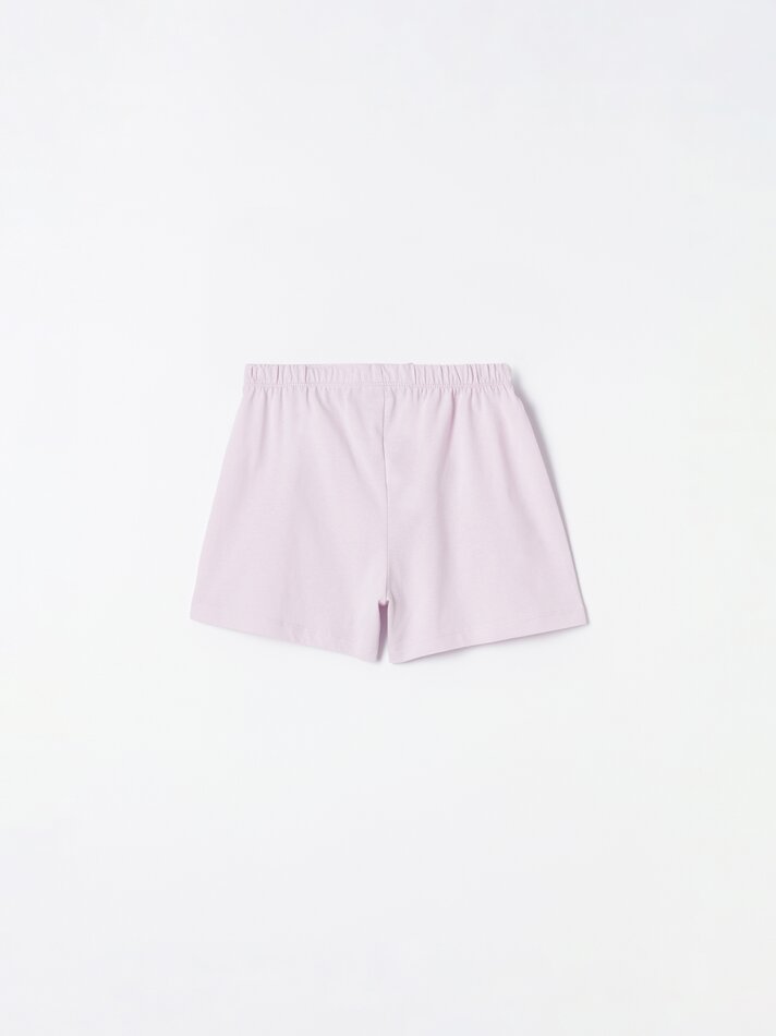 Conjunto de pijama com bordado suíço - Rosa claro