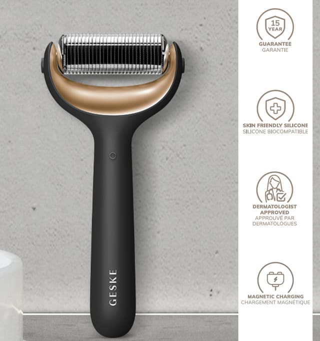 Geske MicroNeedle ansigts- og kropsrulle GK000042GY01 (sort)