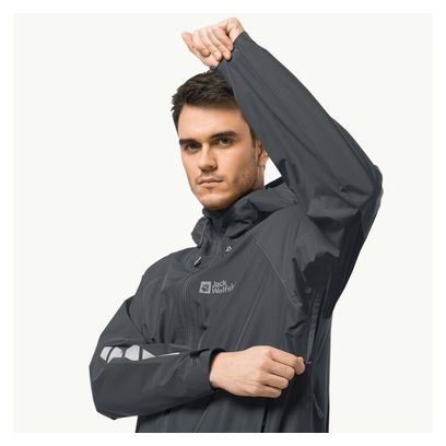 Veste Imperméable Jack Wolfskin Morobbia 2L Noir