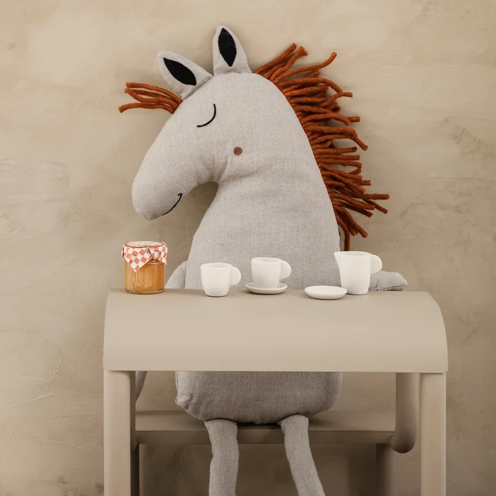 Ferm Living - Safari Kissen, Pferd, natur