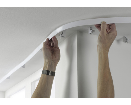 Flexline gordijnrail, wit, 350 cm