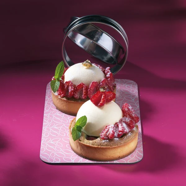 Kit moule silicone 6 demi-sphères + 6 cercles à tarte Patisse