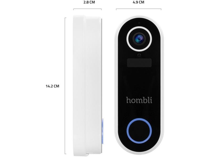 hombli Smart Doorbell Pack, Weiss Hombli Smart Doorbell 2 und Hombli Chime 2 Türgong