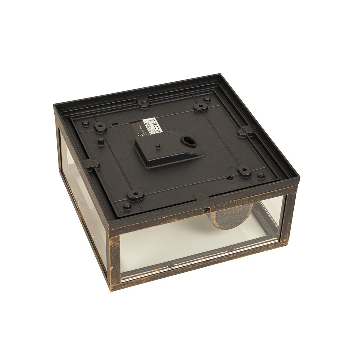 Vintage plafondlamp antiek goud IP44  2-lichts - Charlois