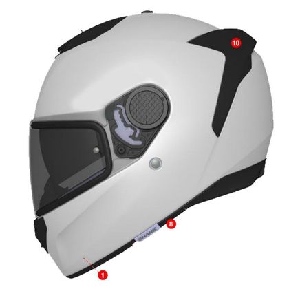 Bavette anti-remous Shark SPARTAN / SPARTAN 1.2 - Noir