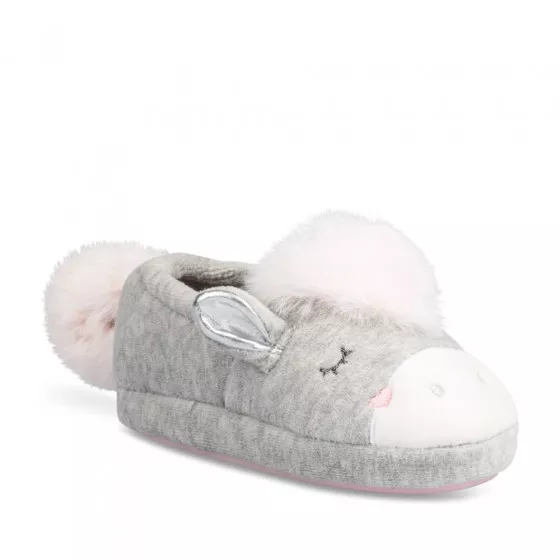 Chaussons licorne GRIS NINI & GIRLS