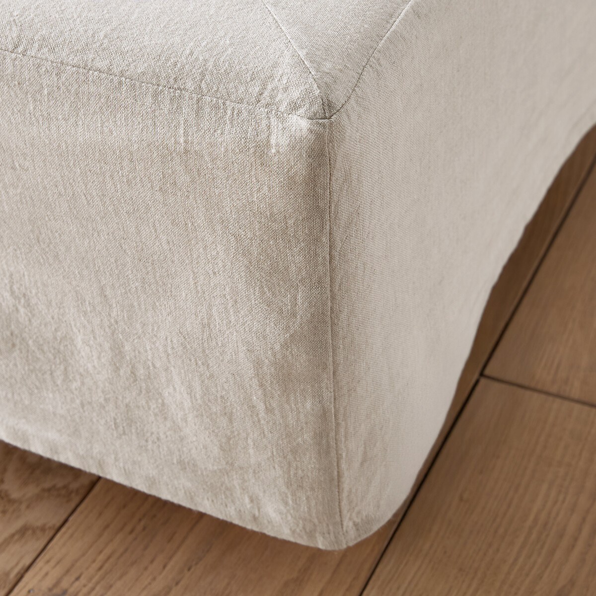 LA REDOUTE INTERIEURS<br>Grade de cama curta e lisa em linho lavado, Abella