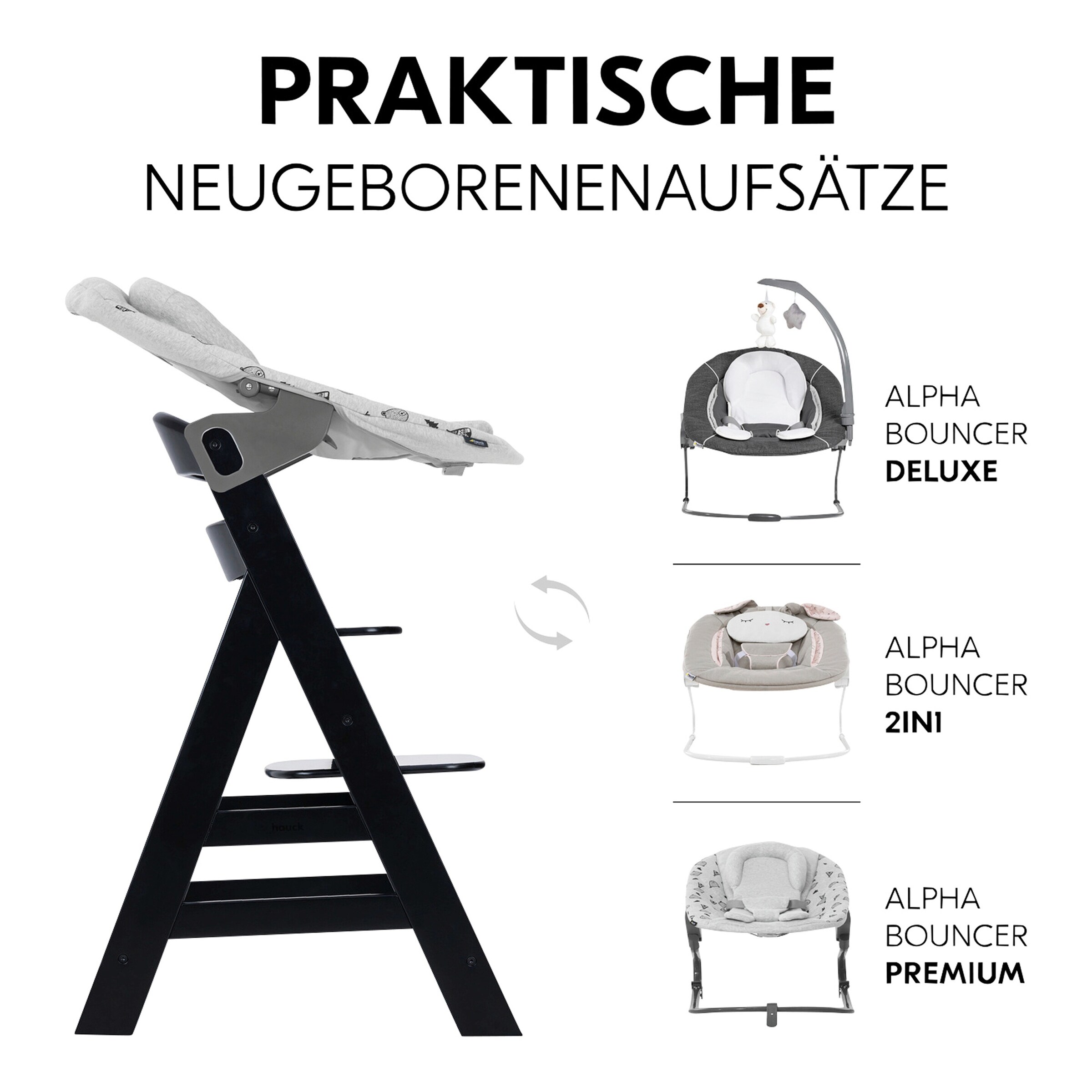 Hauck Hochstuhl Alpha + black