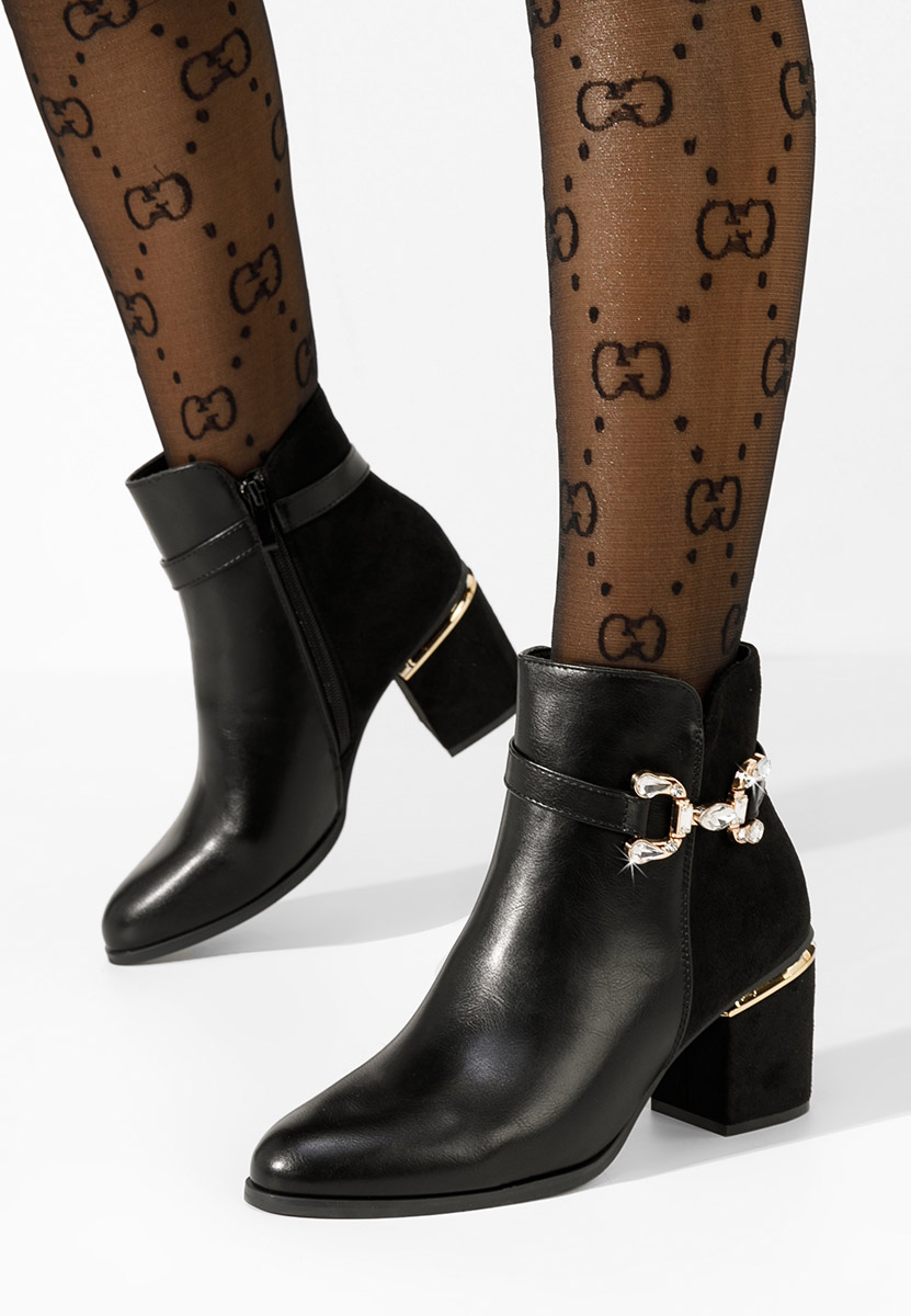 Bottines élégantes pour femme noires Safa