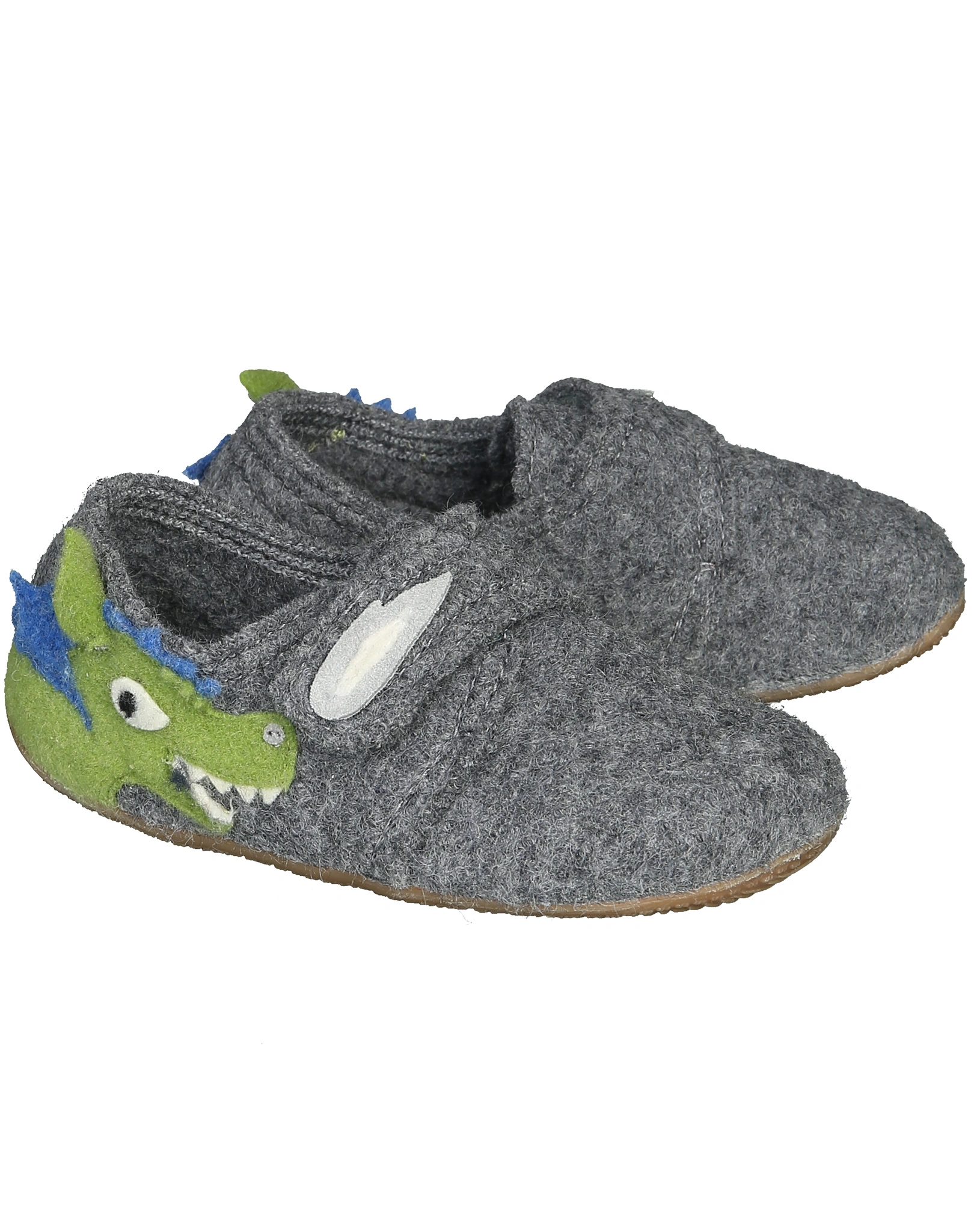 Klett-Hausschuhe DRACHE & FLAMME in grau