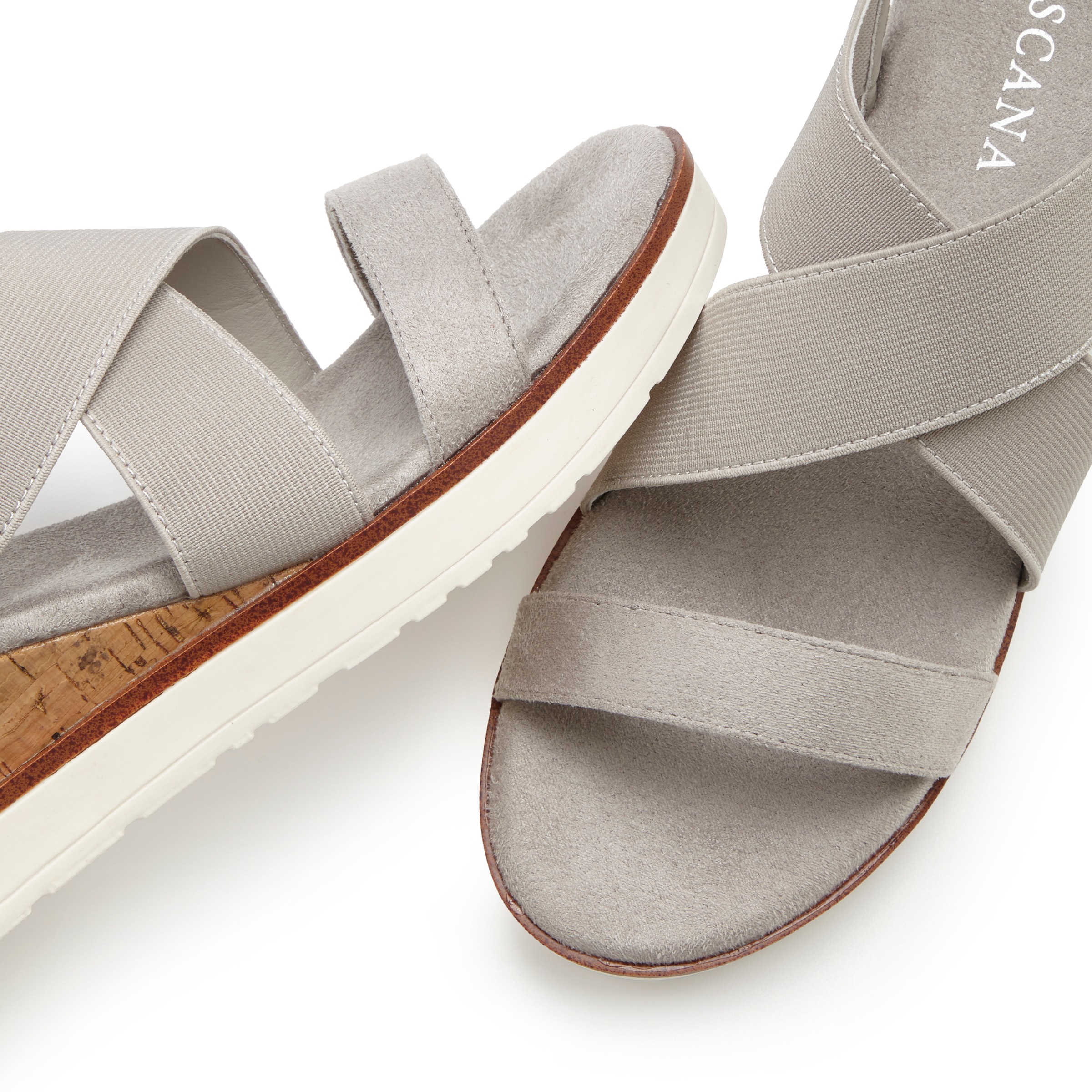 LASCANA Sandalette »Sommerschuh«  Sandale, Sommerschuh mit Keilabsatz und elastischen Riemen VEGAN
