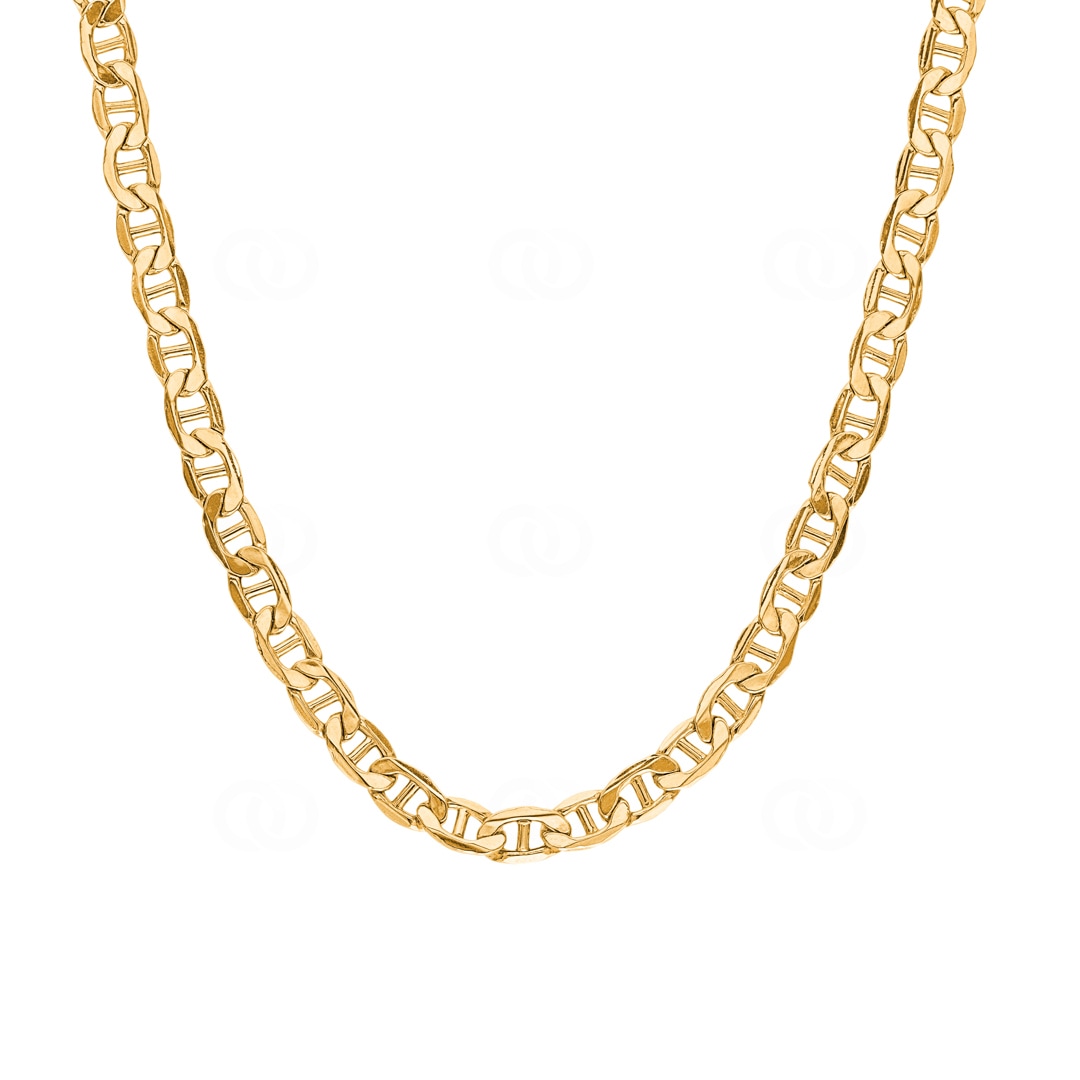 5.6mm Marine-Panzerkette 750/18 K Gelbgold halbmassiv