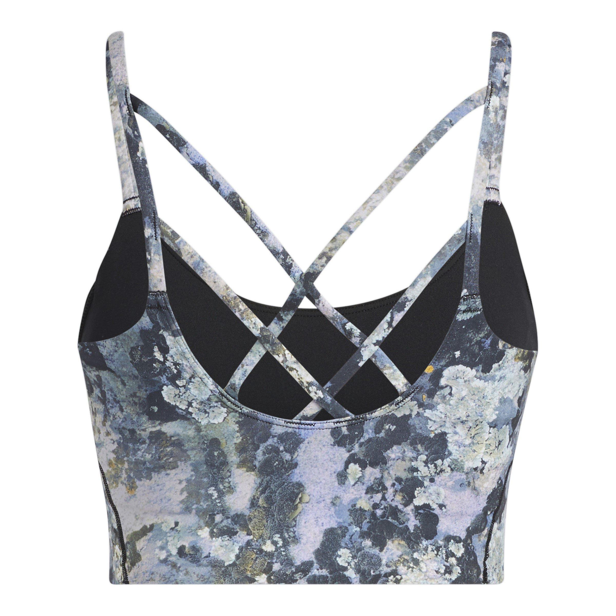 adidas Yoga Light Support Long Line Graphic Sports Bra Womens
