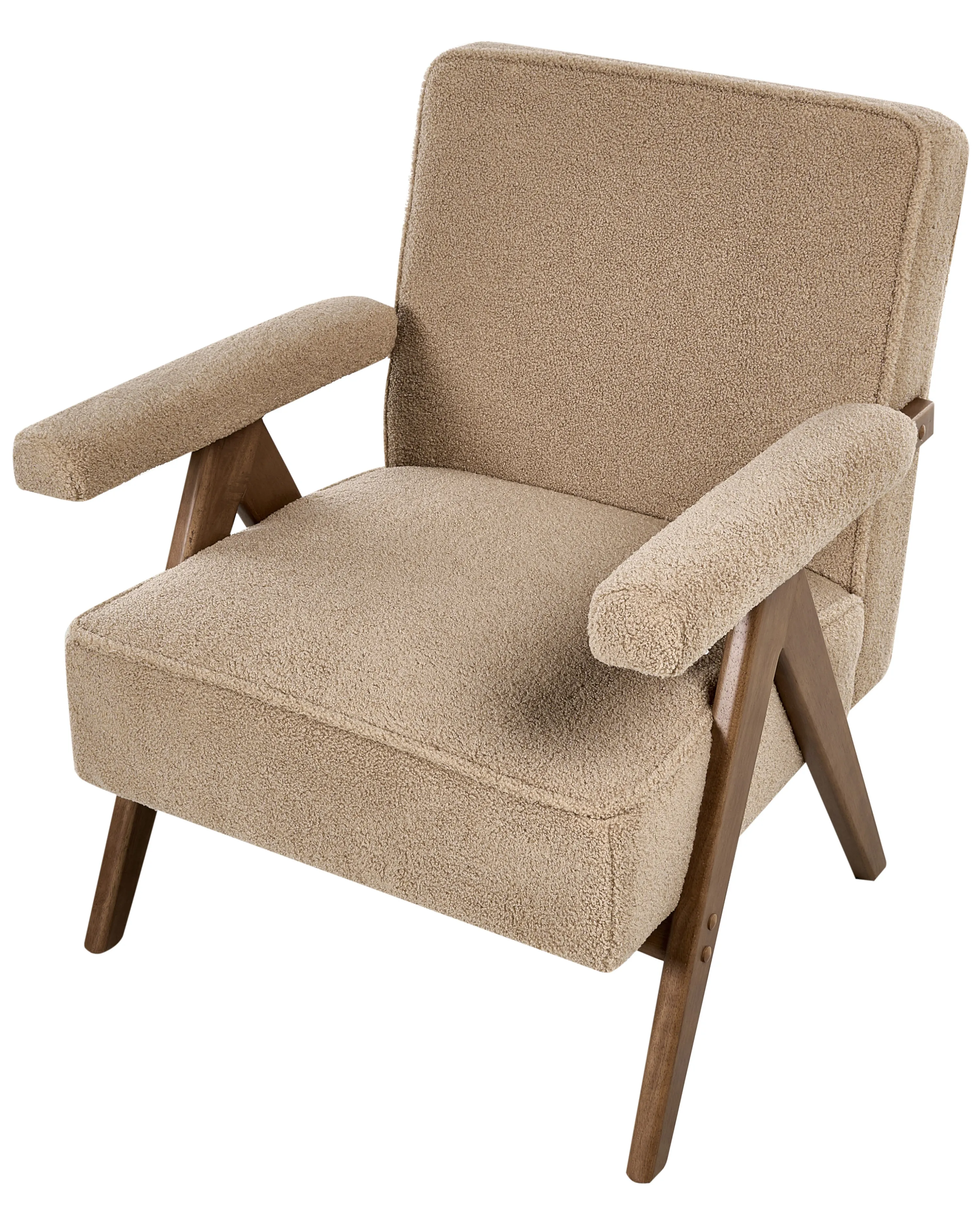 Fauteuil EVJE Bouclé Zandbeige
