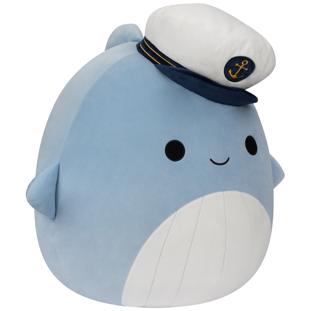 Original Squishmallows 50 cm Samir der Blauwal mit Matrosenhut