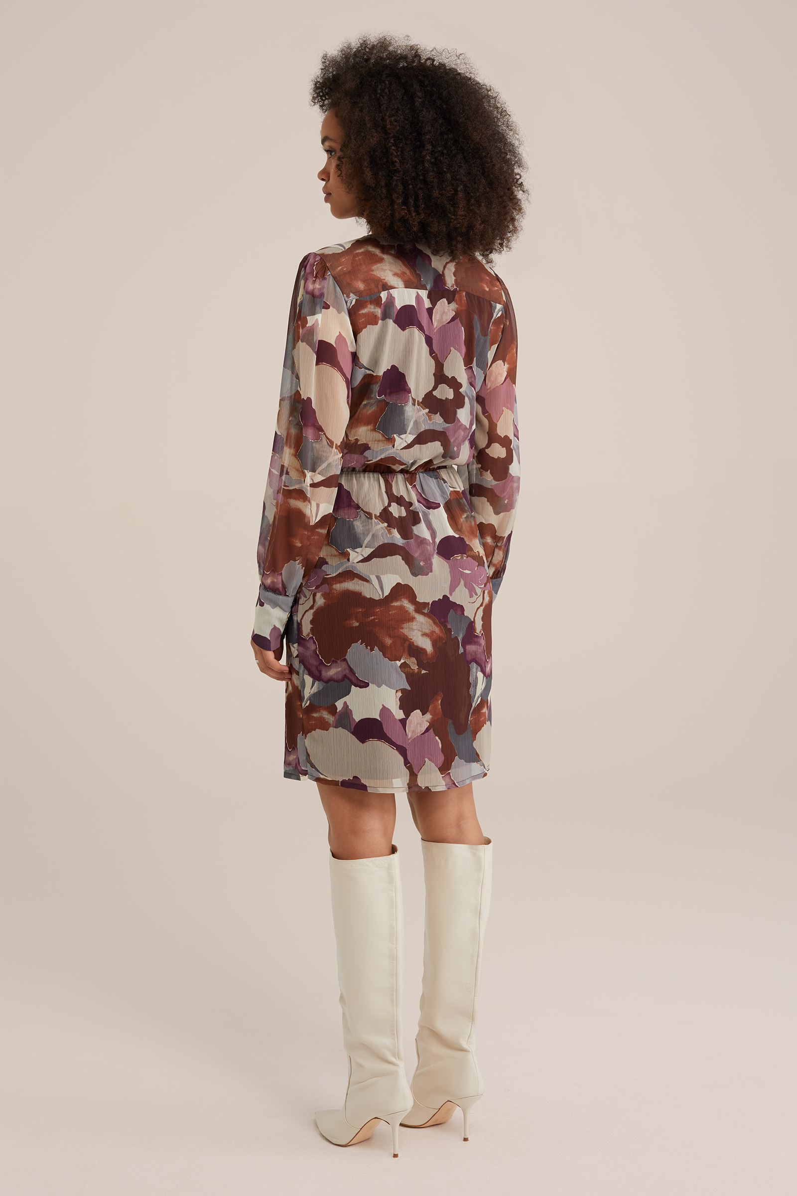 jurk met dessin WE Fashion Multikleur