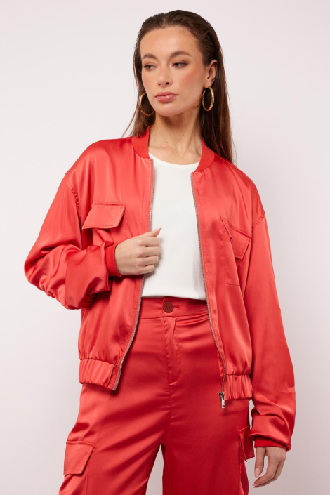Fluresk roze dames jas