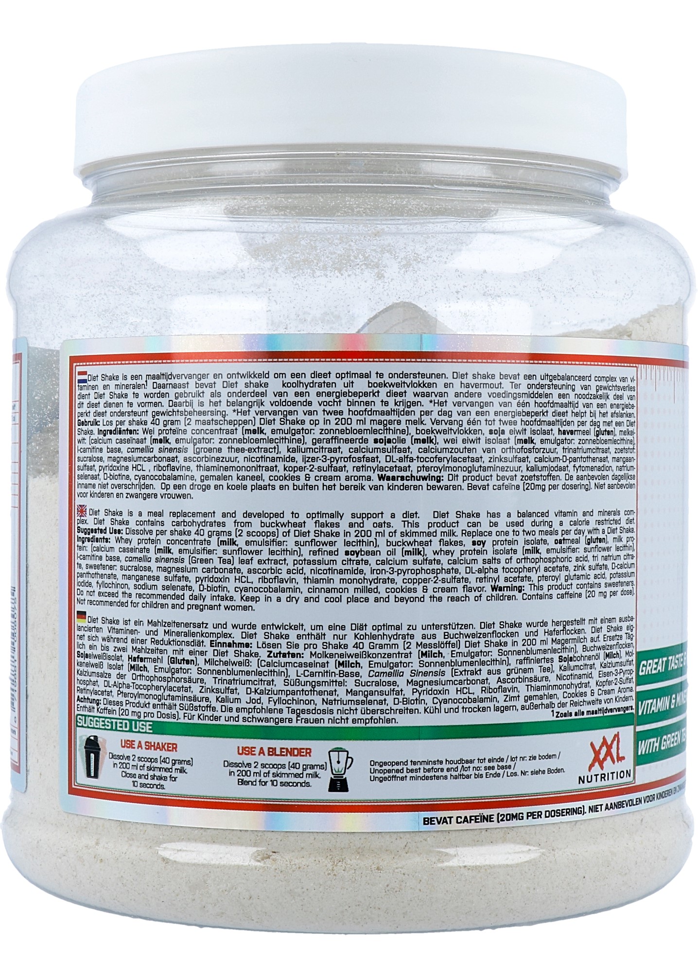XXL Nutrition Diet Shake Cookies & Cream (480 gr)