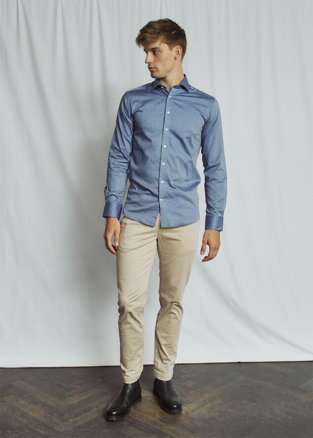 Bruun & Stengade BS Ingles Modern Fit Shirt Blue