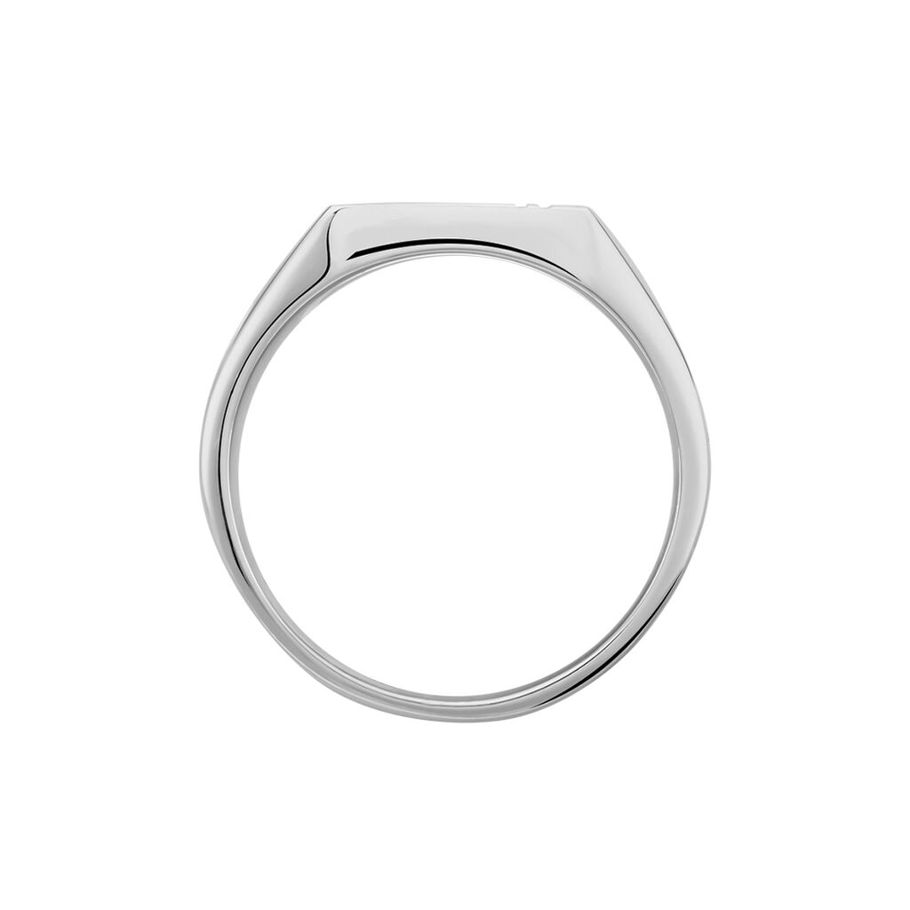 Chevalière Cillian Argent Blanc