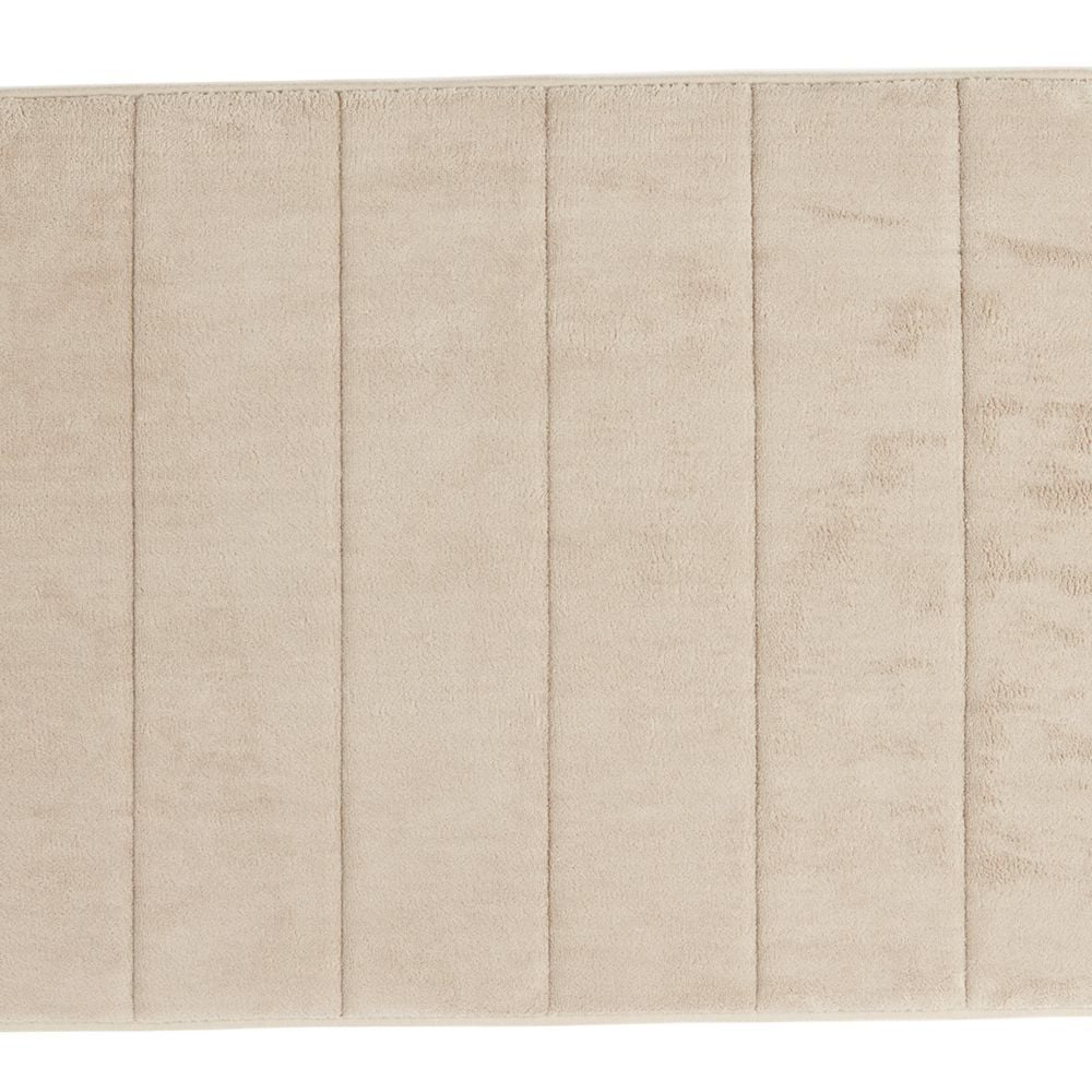 Tapis de salle de bain taupe à mémoire de forme