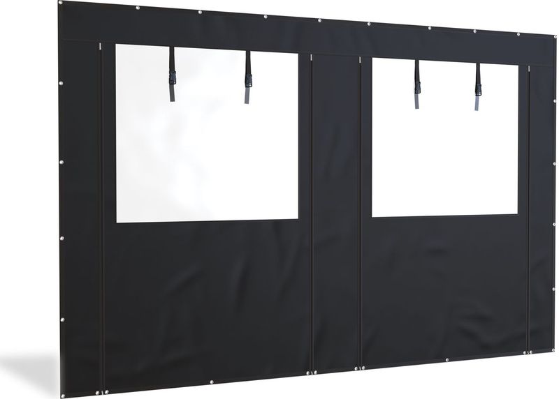 Overkapping - PVC - 4 meter breed - 250 cm hoog - Zijwand met Raam en Ritsen