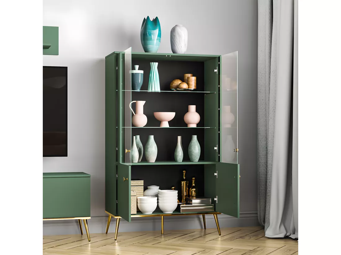 Vaissellier 4 portes Thalia Vert