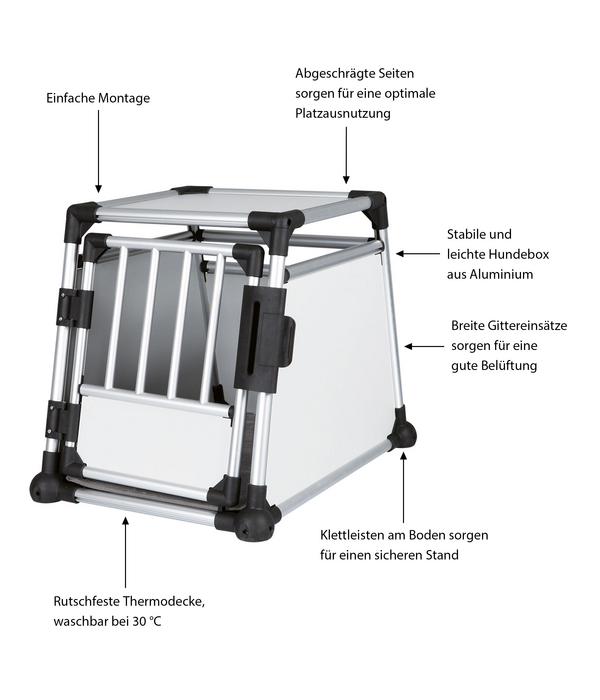 Trixie Hundetransportbox Aluminium,